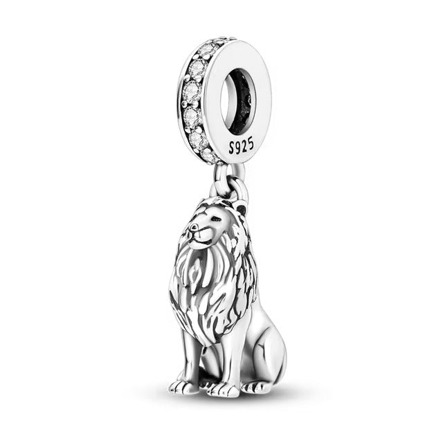 925 Sitting Lion Charm