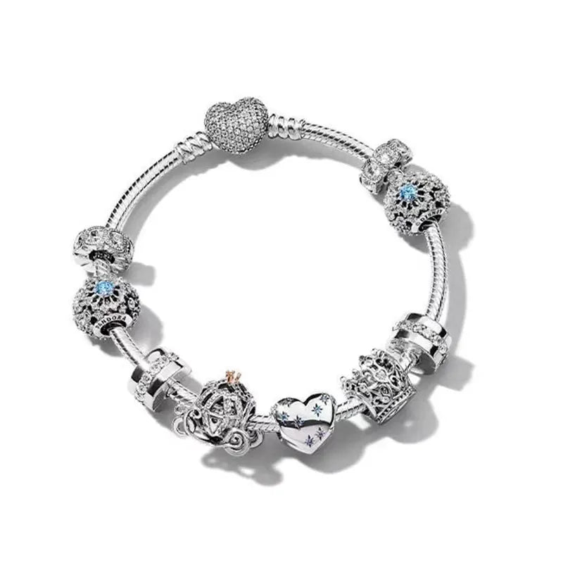 Sterling Silver Zircon Charm Bracelet Signature Collection
