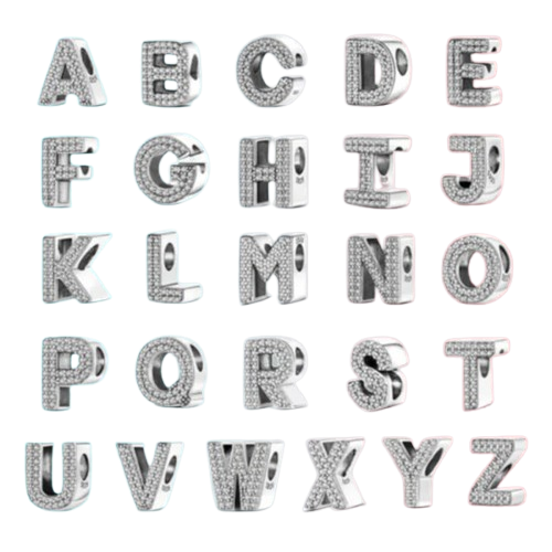 925 Silver Letter Charm