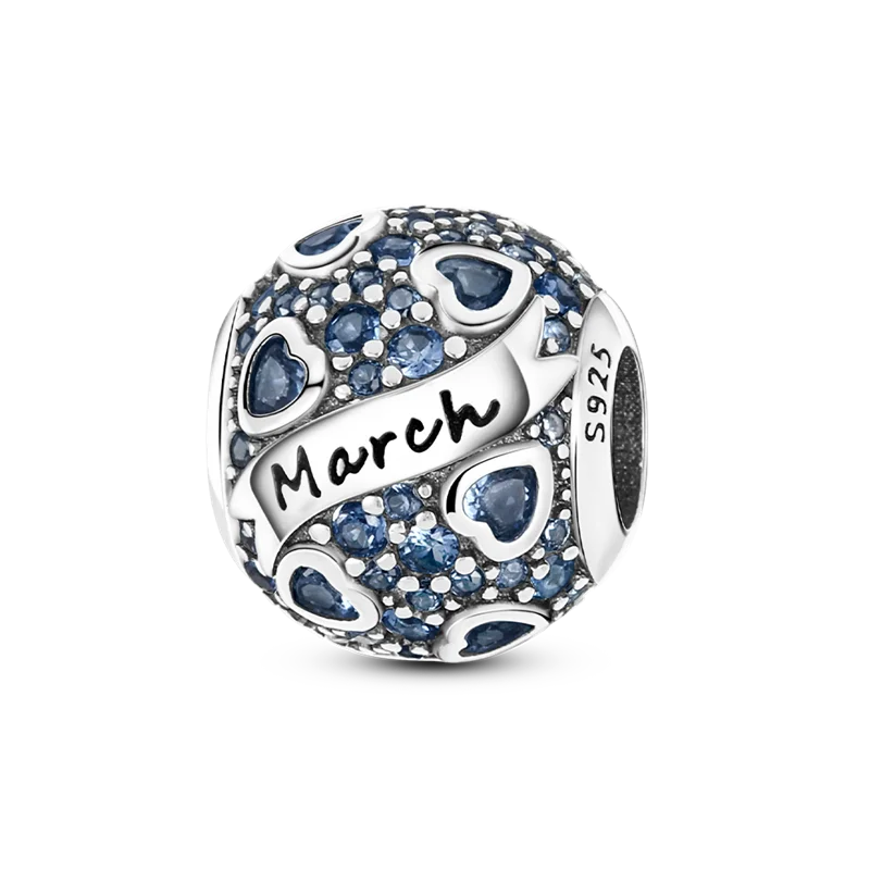 925 Silver Birthstone Charm KTC096