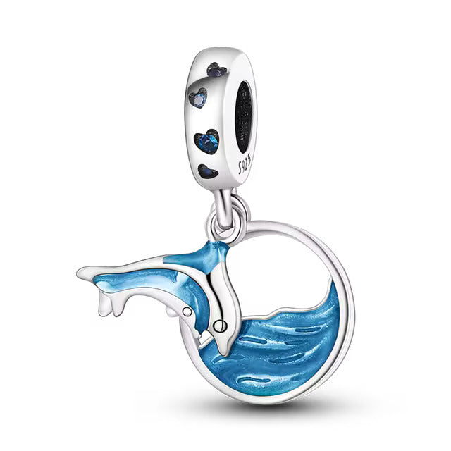 925 Dolphin Charm