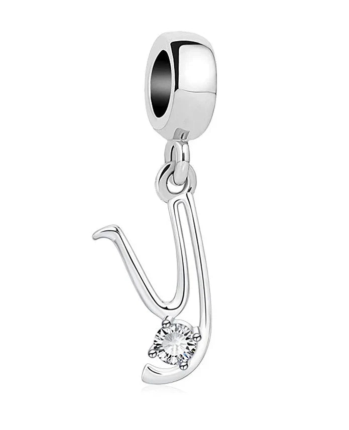 925 Silver Letter Charm D022-Y