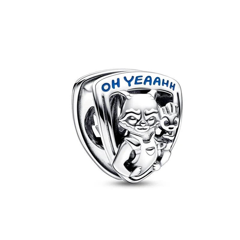 MINISOC Sterling Silver Bracelet Charm Zircon Signature