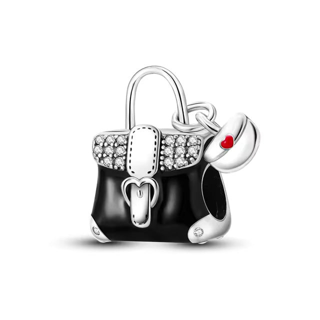 925 Handbag & Lipstick Charm