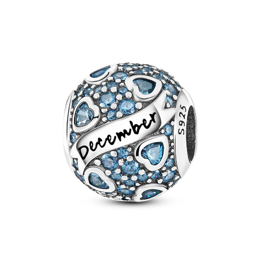 925 Silver Birthstone Charm