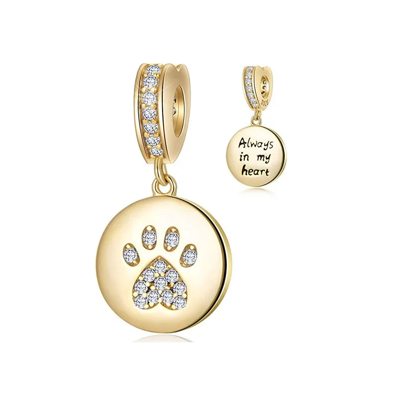 925 Pawprint Charm B4007