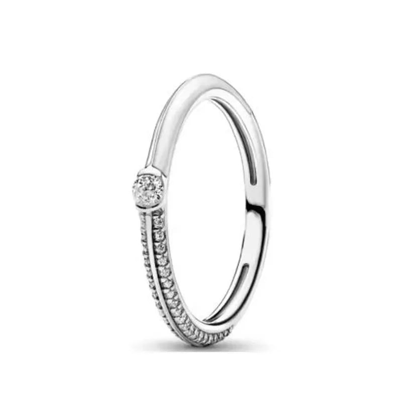 Sterling Silver Ring With Zircon In 925 Luxe Collection