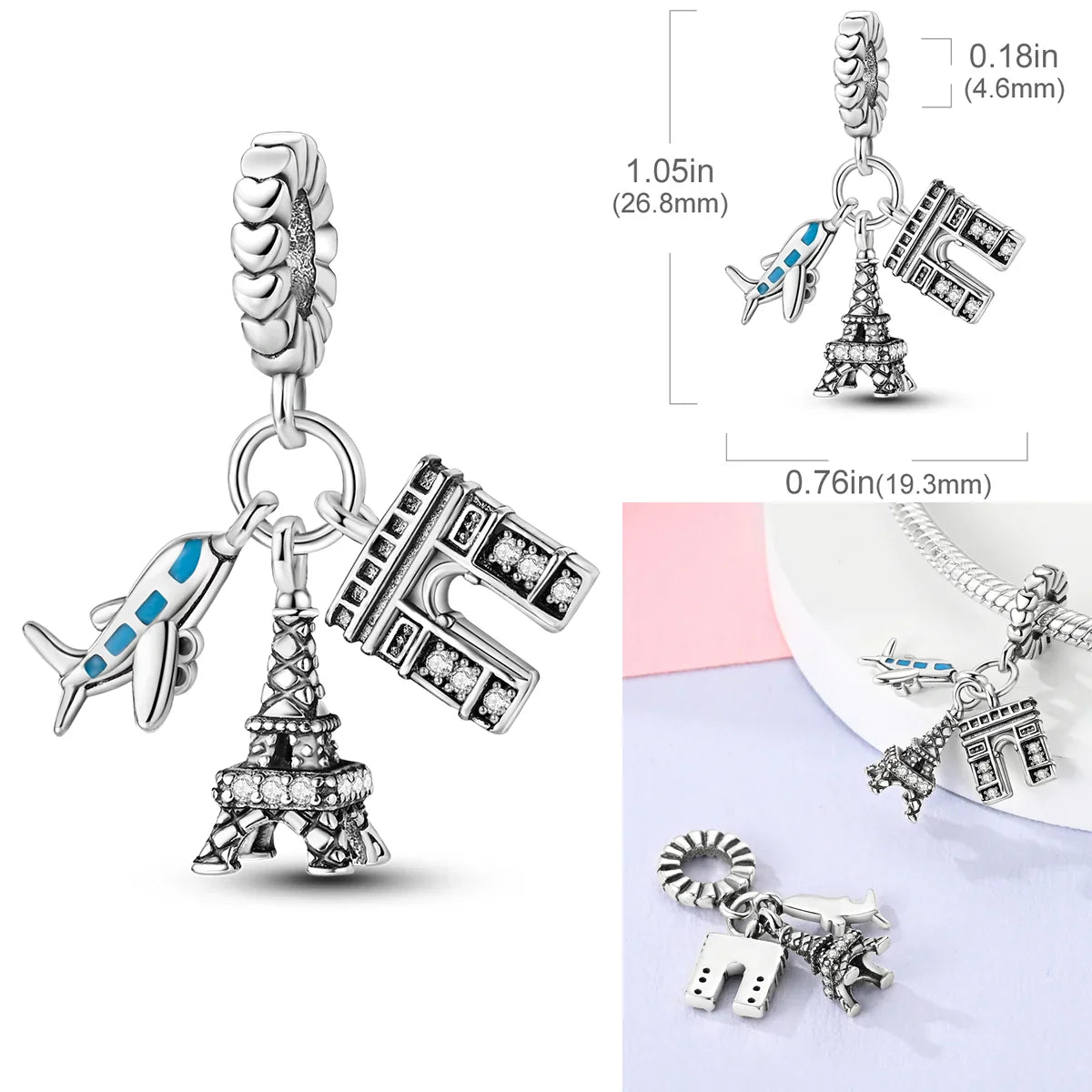 Sterling Silver Bracelet Charm Charmhub Collection Elite