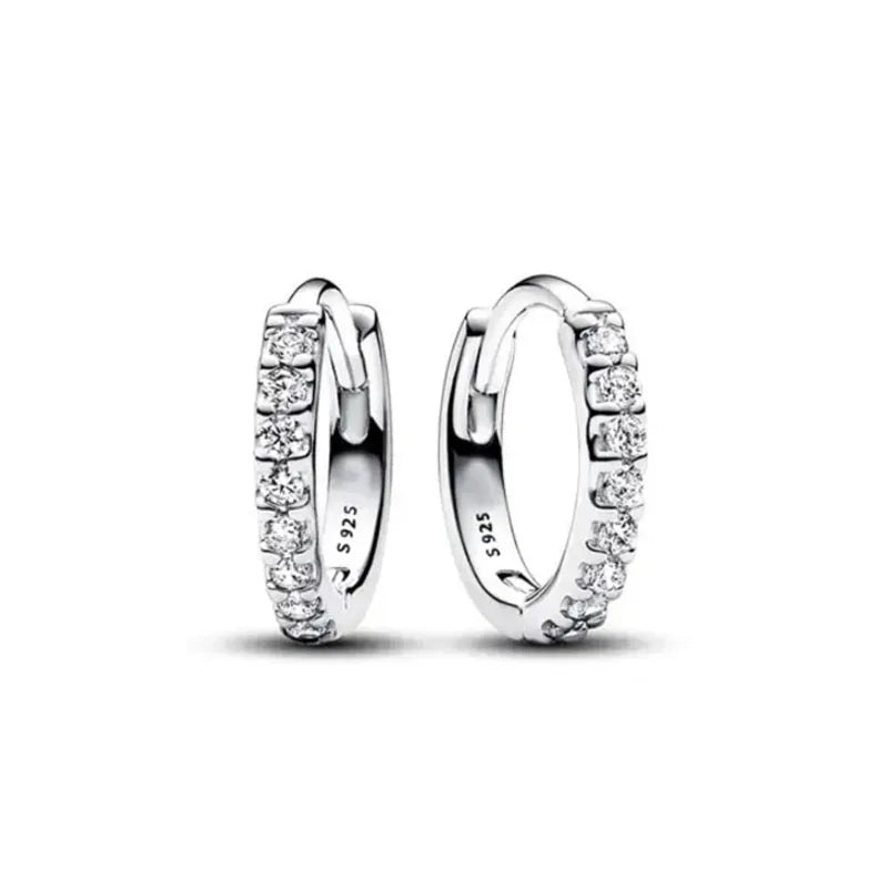 Silver Zircon Stud Earrings In Quiet Luxury Collection