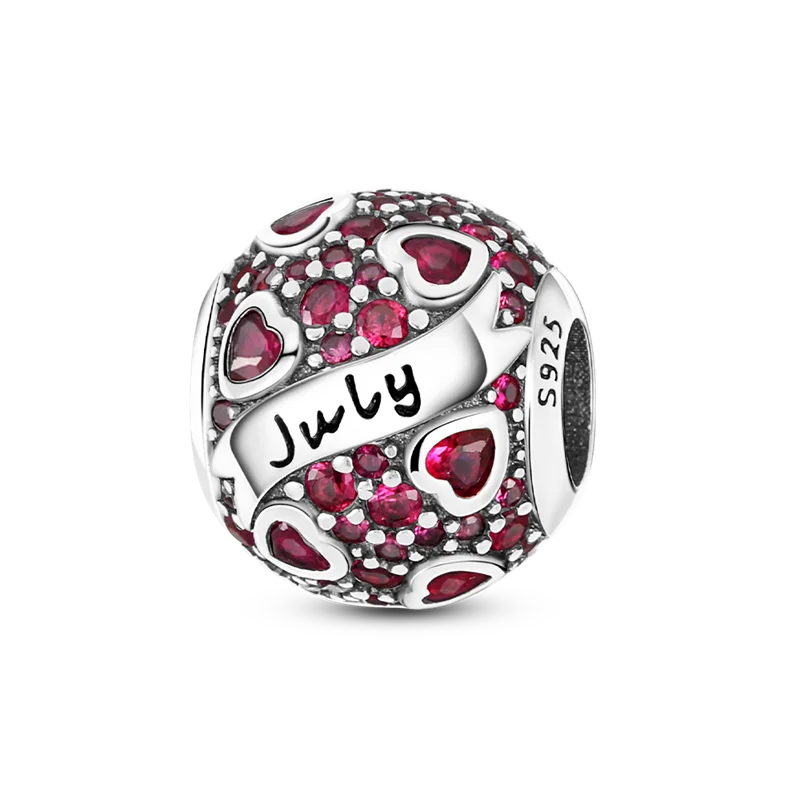 925 Silver Birthstone Charm