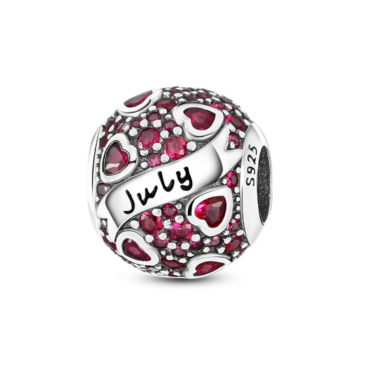 925 Silver Birthstone Charm