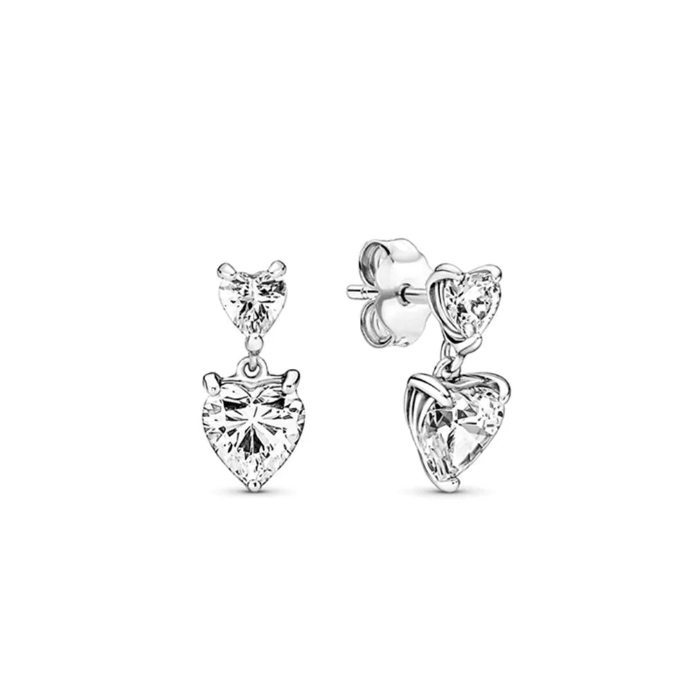 Sterling Silver Zircon Stud Earrings Exclusive Collection