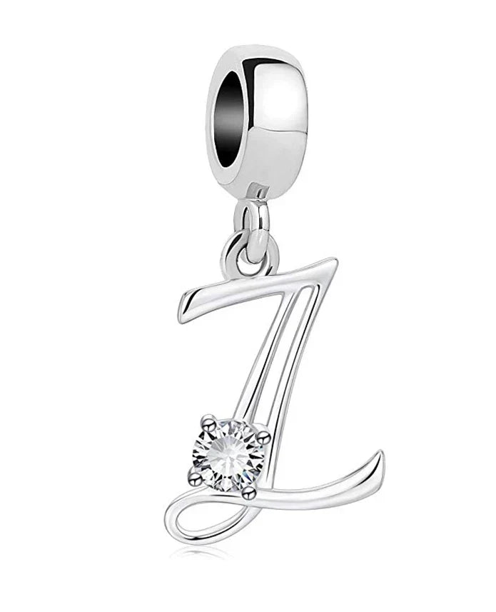 925 Silver Letter Charm D022-Z