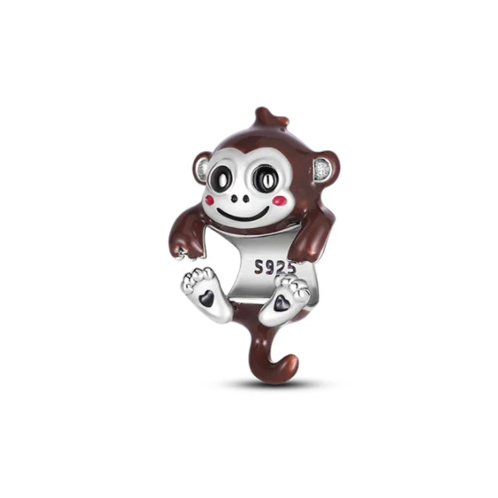 925 Clinging Monkey Charm B5157
