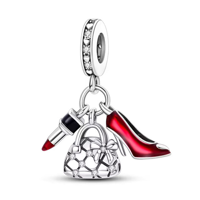925 High Heel Lipstick Charm