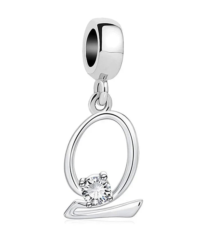 925 Silver Letter Charm D022-Q