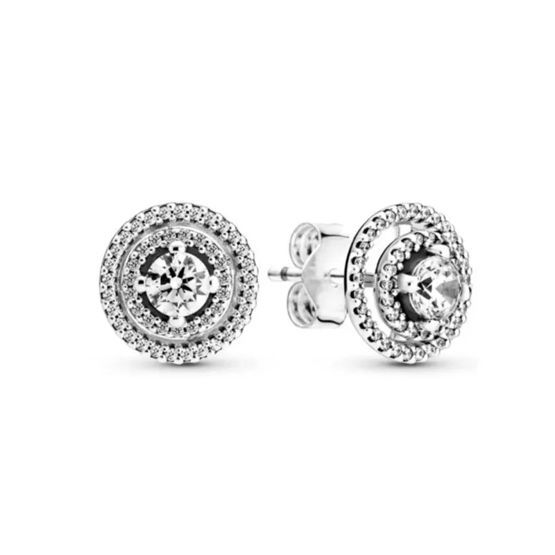 Sterling Silver Zircon Stud Earrings Limited Edition