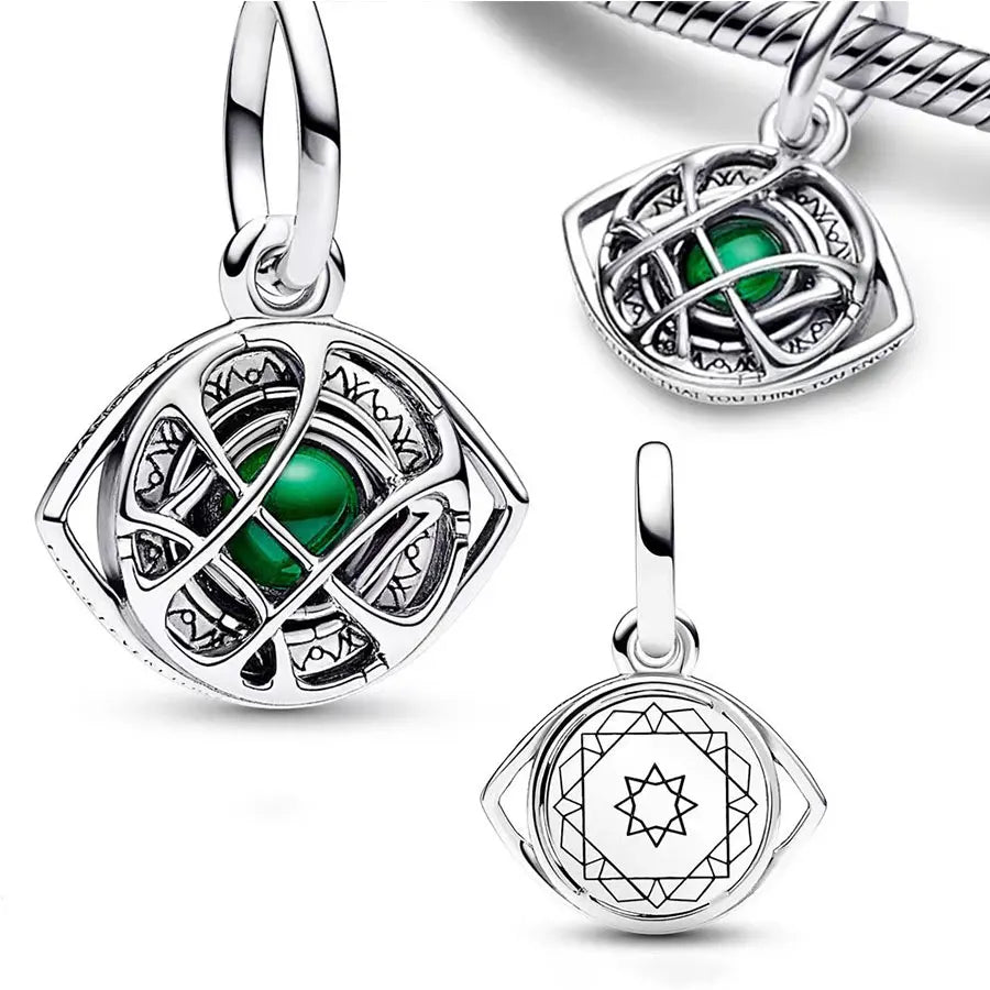 Minisoc 925 Silver Teardrop Bracelet Charm Zircon Elegance