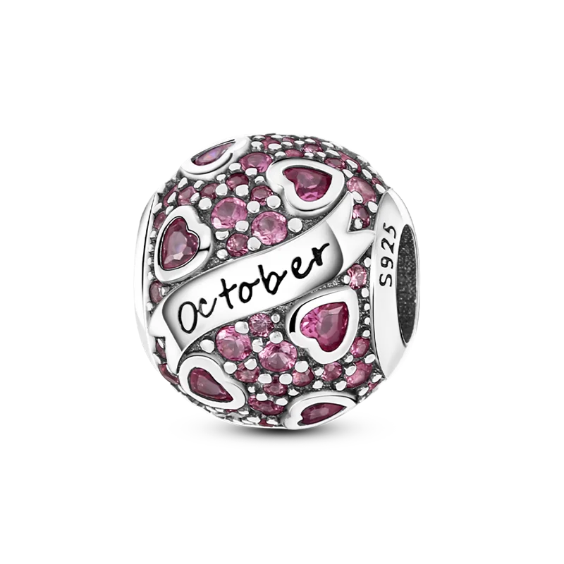925 Silver Birthstone Charm KTC109