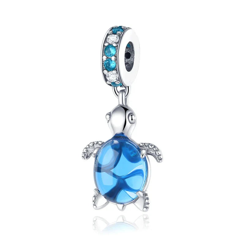 925 Transparent Blue Charm PTC049