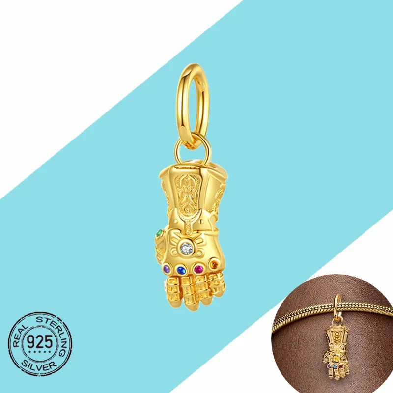 Minisoc Silver Bracelet Charm Zircon 925 Pandora Original