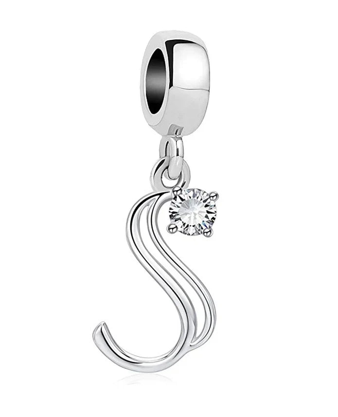 925 Silver Letter Charm D022-S