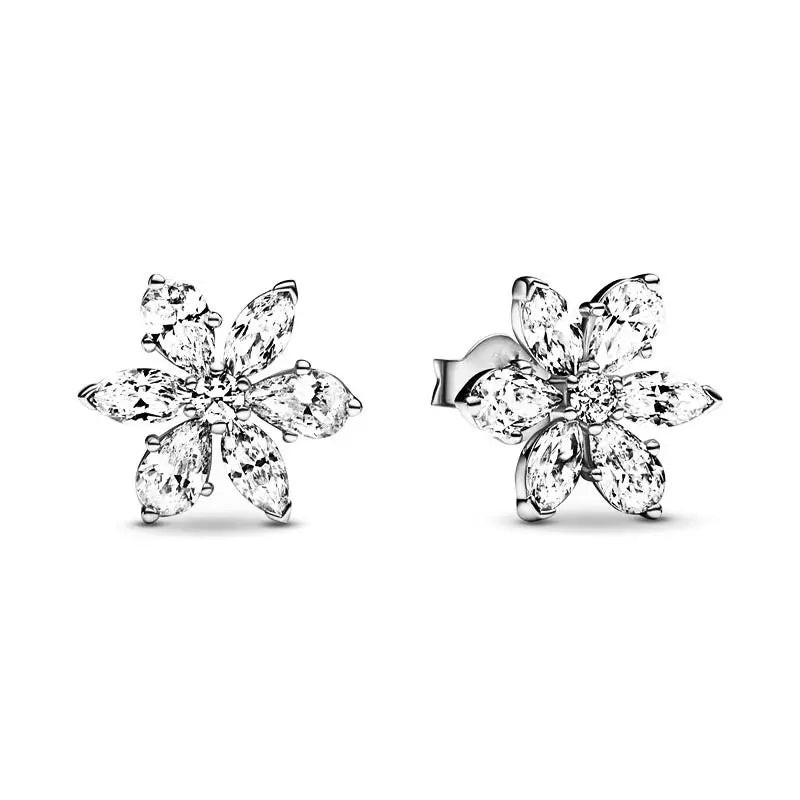 Sterling Silver Zircon Stud Earrings K005 Signature