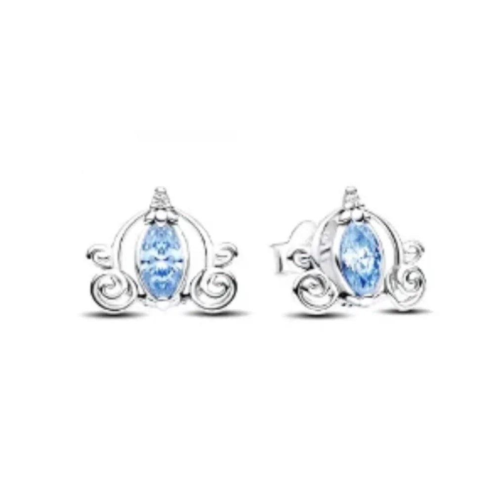 Sterling Silver Zircon Stud Earrings Exclusive Collection