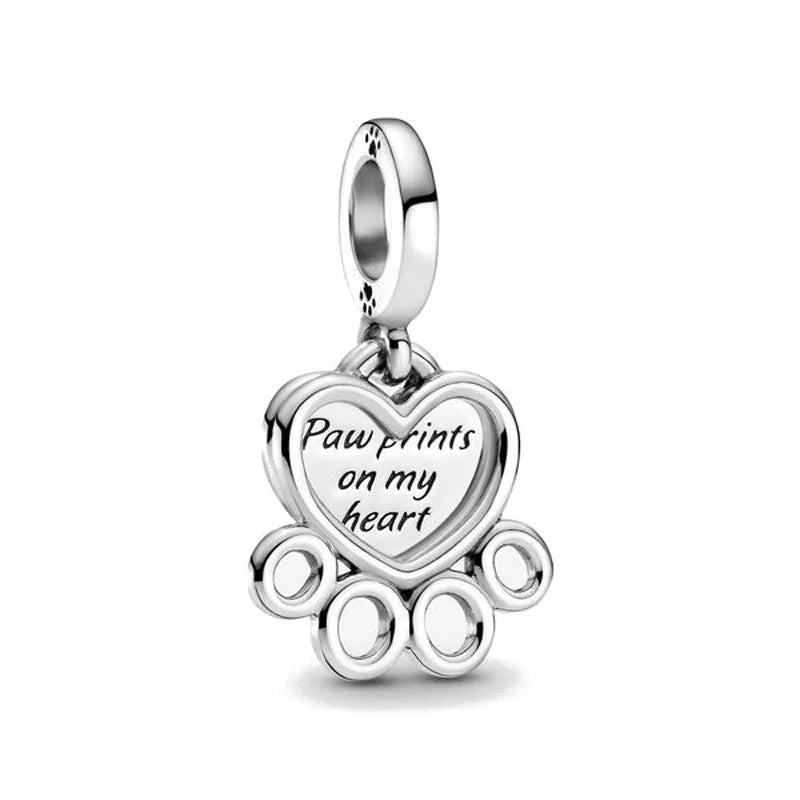 925 Paw Print Charm B987