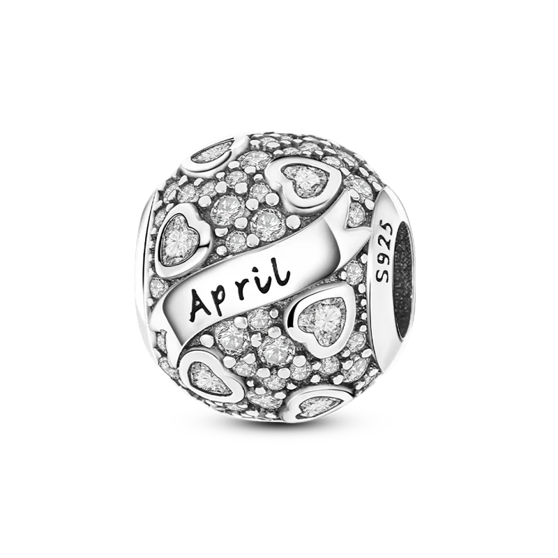 925 Silver Birthstone Charm KTC097