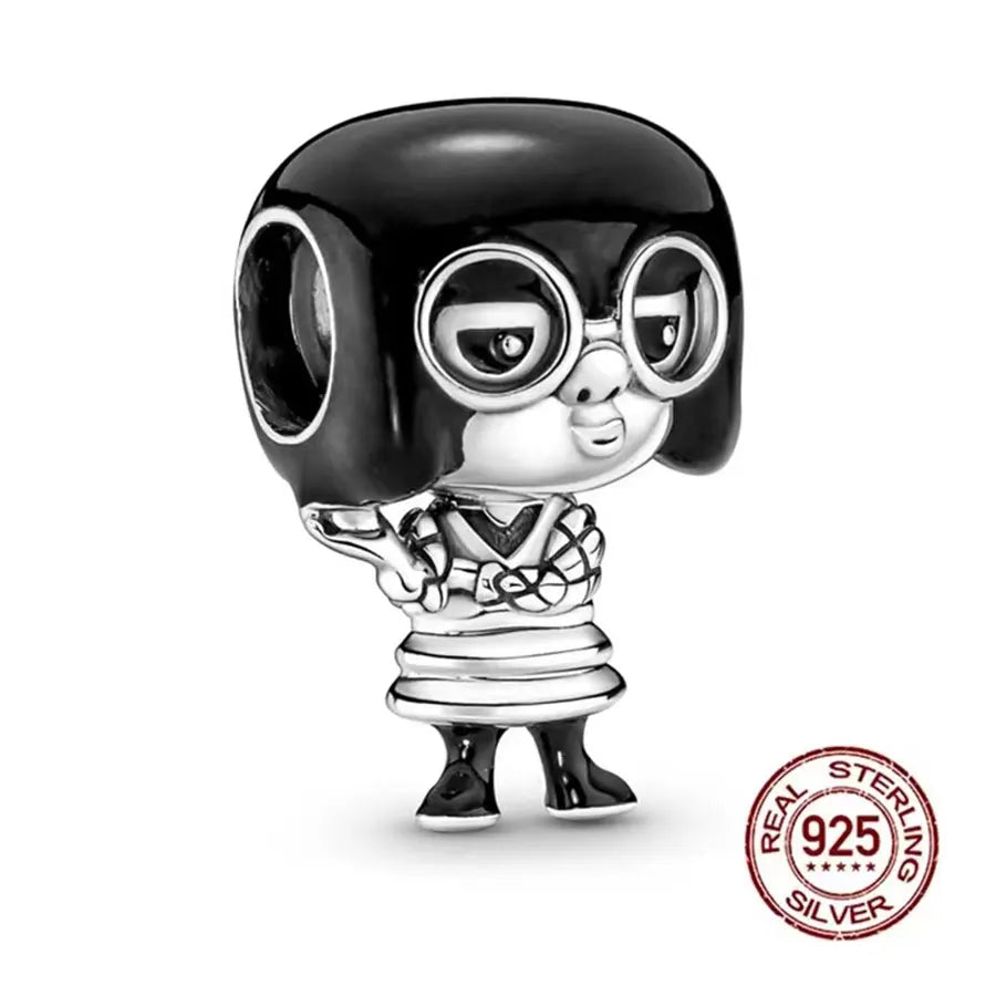 Minisoc Sterling Silver Zircon Bracelet Charm Pandora 925