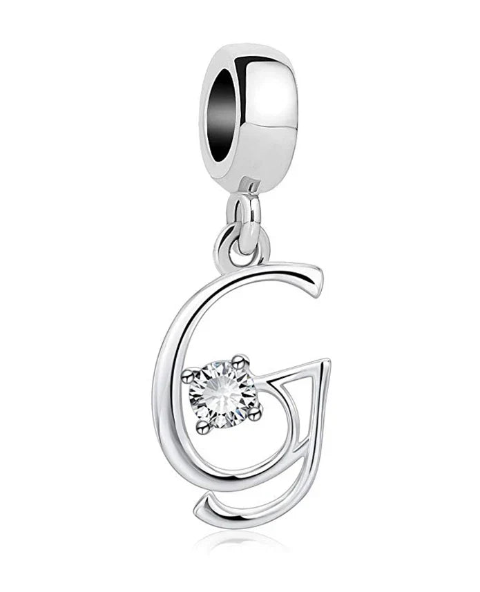 925 Silver Letter Charm D022-G