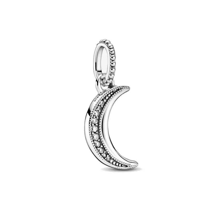 925 Crescent Moon Charm B702