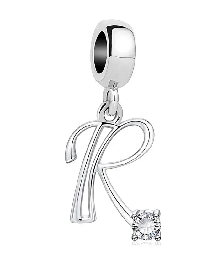 925 Silver Letter Charm D022-R