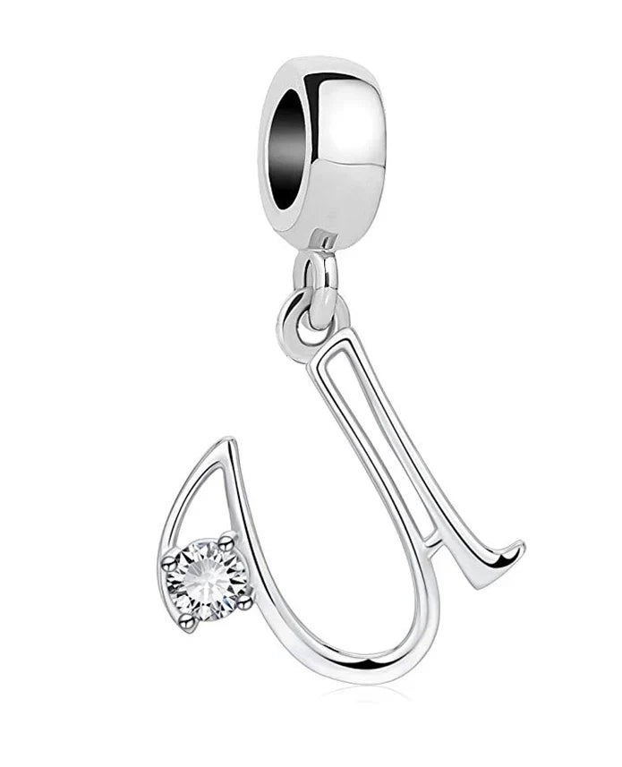 925 Silver Letter Charm D022-U