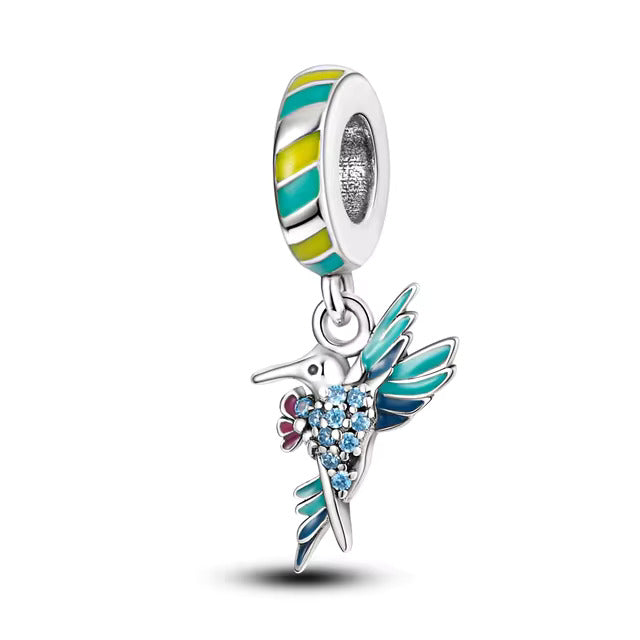 925 Humming Bird Charm