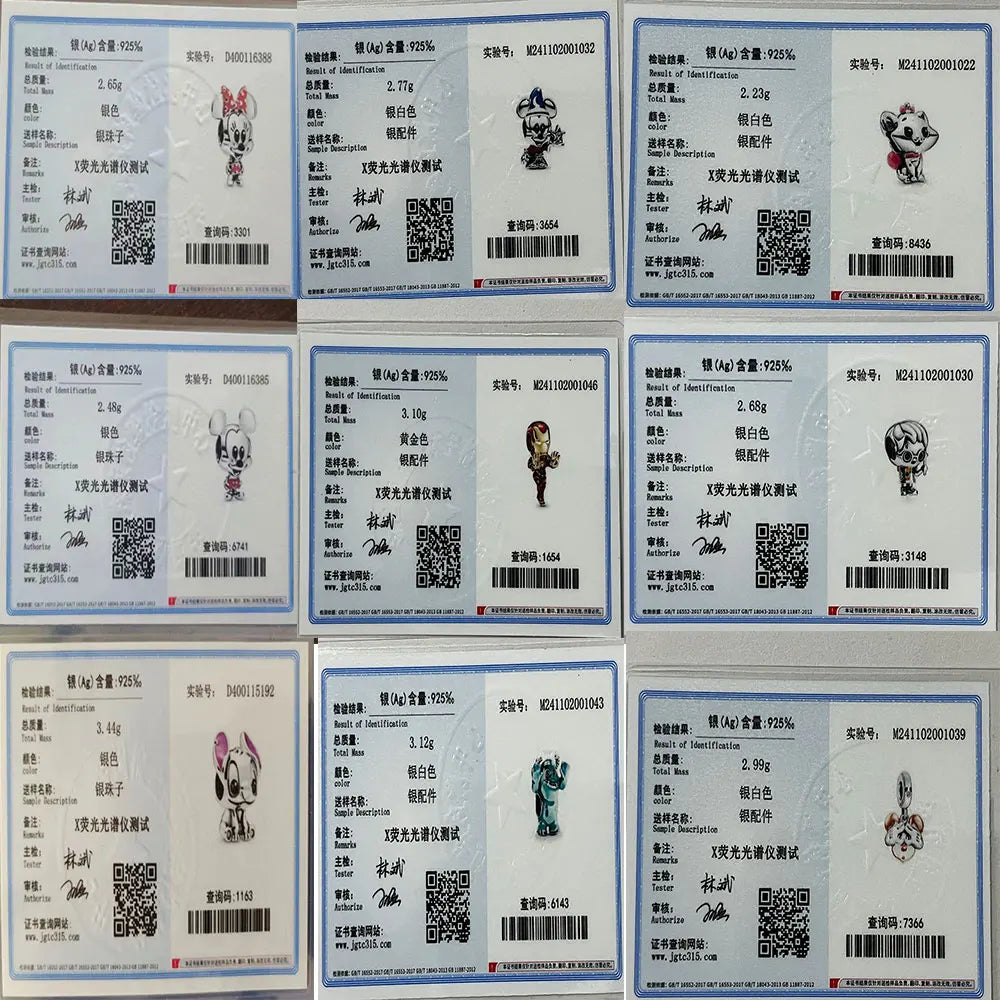 MINISO Original 925 Silver Zircon Teardrop Bracelet Charm