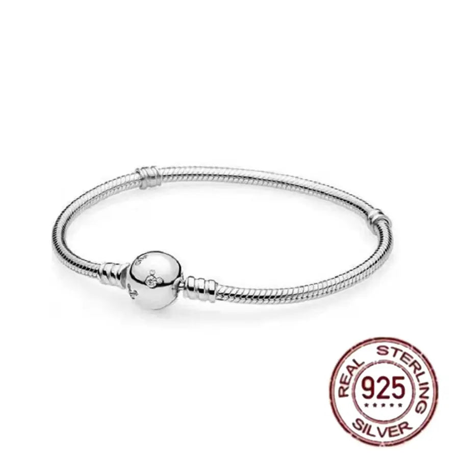 Sterling Silver Bracelet Zircon Charm Collection Exclusive