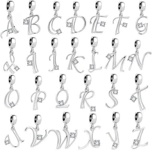 925 Silver Letter Charm