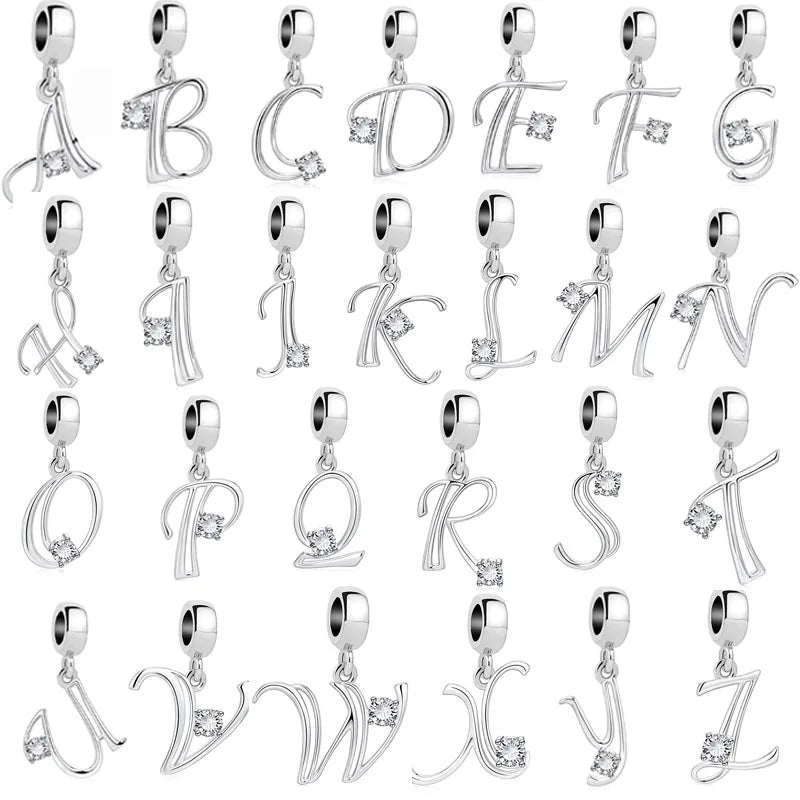 925 Silver Letter Charm