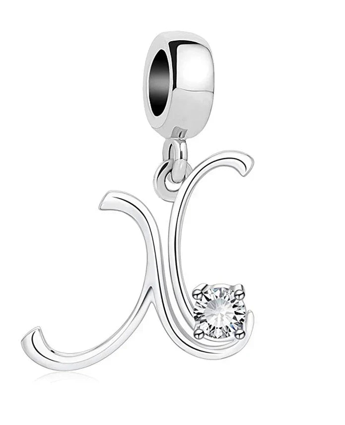 925 Silver Letter Charm D022-X