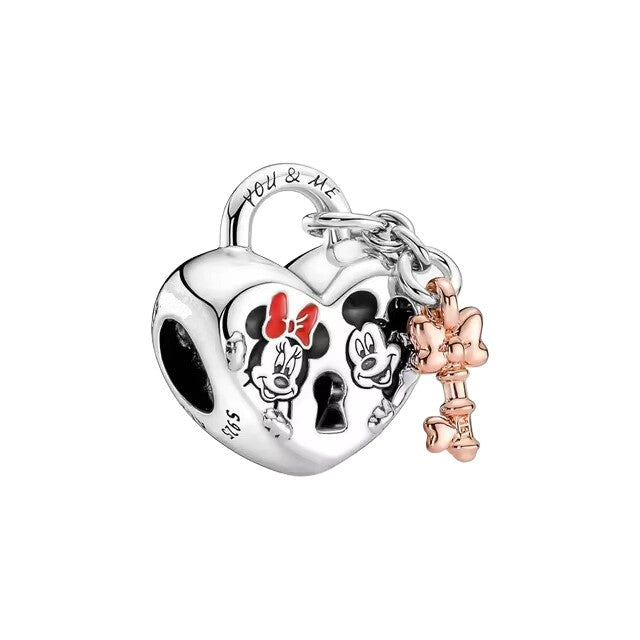 925 Mouse With Heart-Shaped Lock Charm