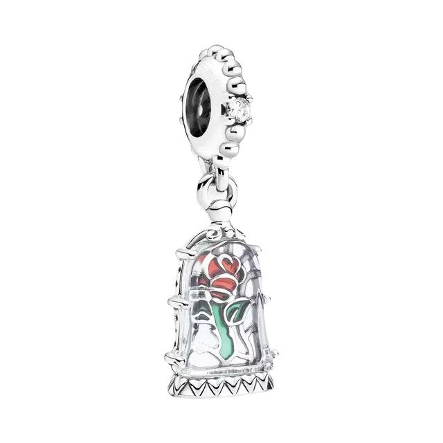 925 Flower Lantern Charm