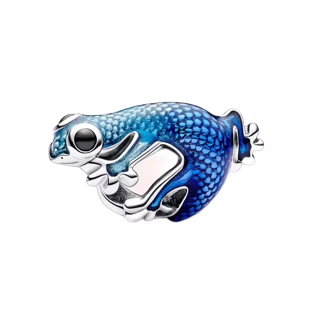 925 Blue Lizard Charm
