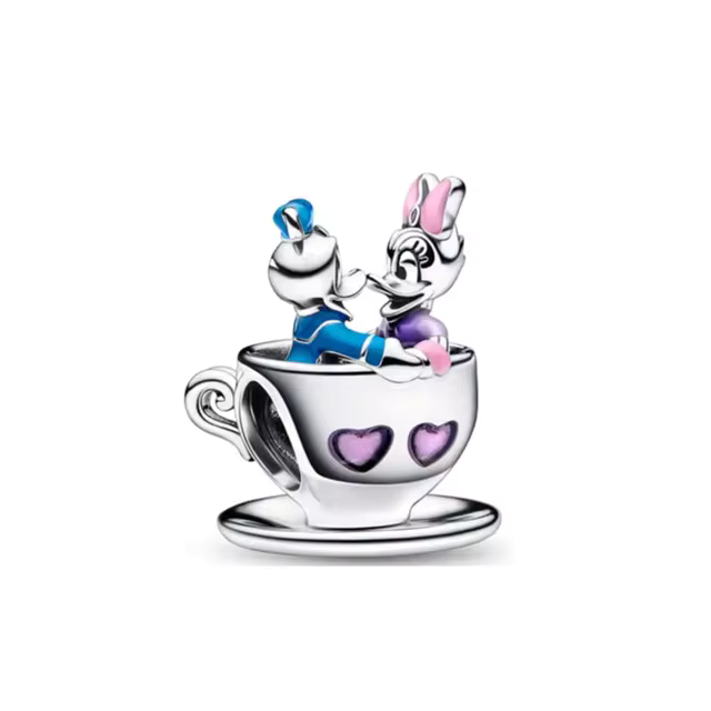 925 Duck Teacup Charm