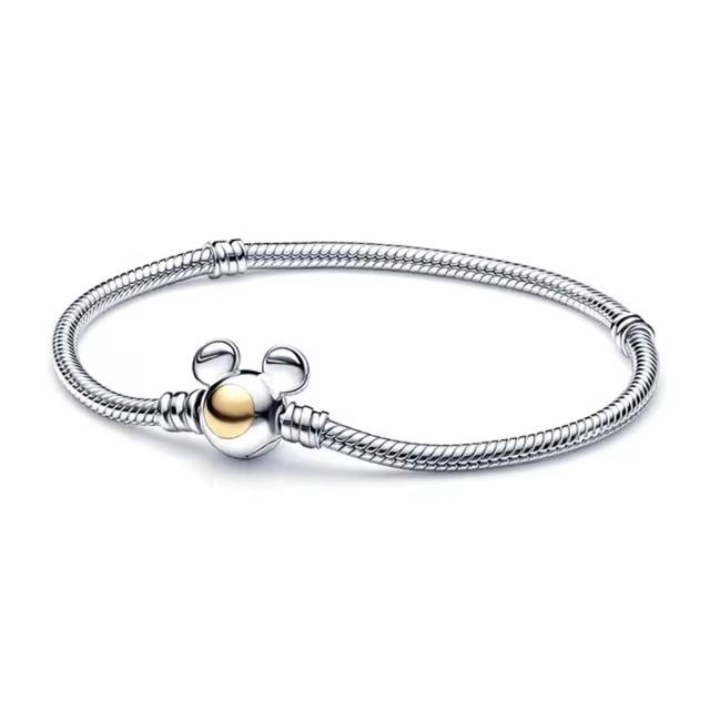 925 Mouse Ear Snake Charm Bracelet