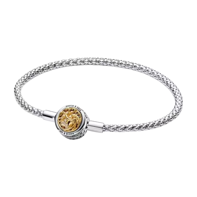 925 Yellow Centre Charm Bracelet