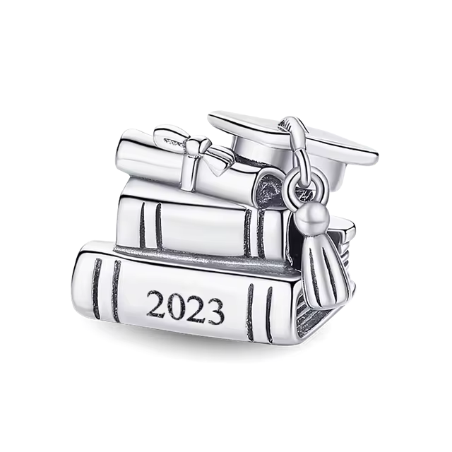 925 Graduation Book Charm