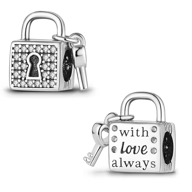 925 Lock & Key Charm