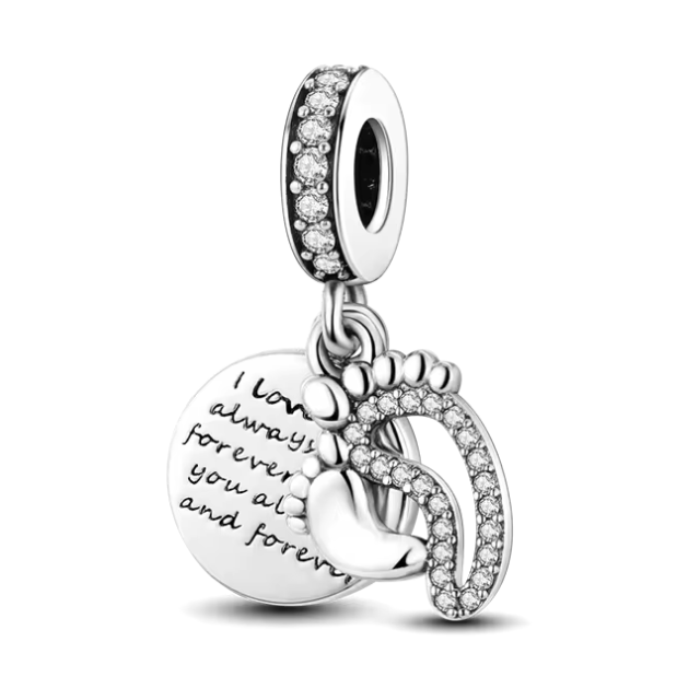 925 Bearfoot Friendship Charm
